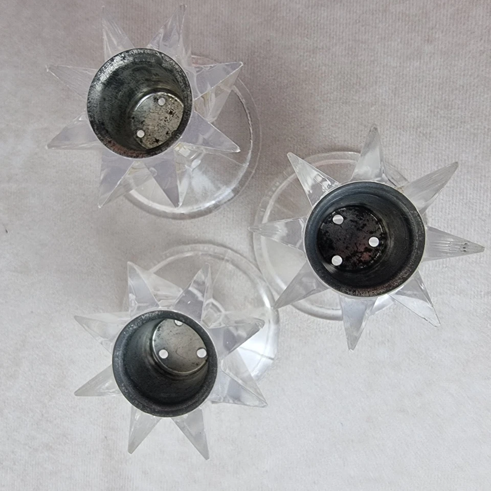 Lot de 3 Bougeoir en Plexiglas Transparent – Style Art Déco – Made in France - Photo 3/4