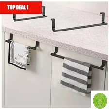 Over Door Towel Rack Stainless Steel Hanging Towel Bar Bathroom Kitchen