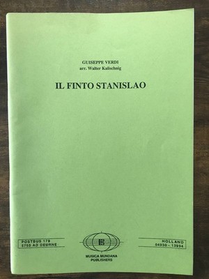 Verdi Overture to ''Stanislao'' Brass Band Sheet Music, W. Karlishnih Arranged