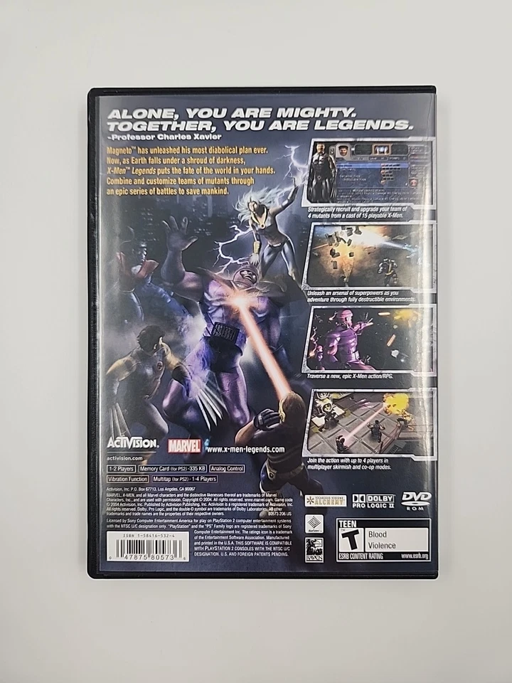 X-Men Legends PS2 PlayStation 2 Complete CIB - Image 2 of 4