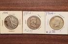 3 90% Silver Half Dollars *** 1.085 oz ASW *** Liberty, Franklin, and Kennedy