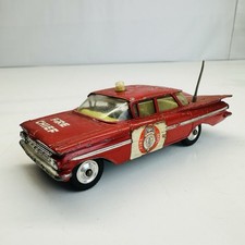 Vintage Corgi Toys 1:43 Scale Chevrolet Impala Fire Chief Diecast Car Model