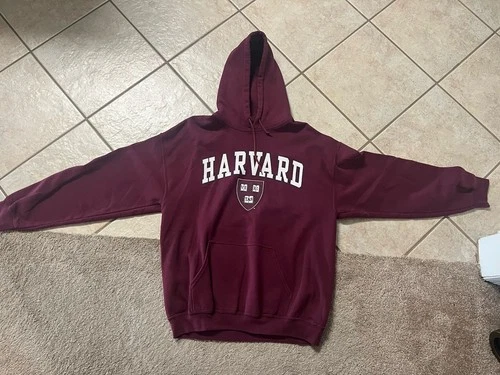 Harvard H&M Women’s Hoodie Sweatshirt - Size Large - Burgundy Maroon Red - EUC