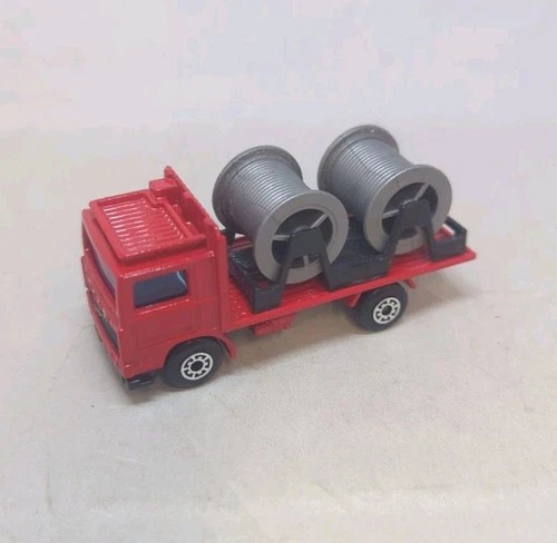 Matchbox Lesney Superfast No26 VOLVO CABLE TRUCK in " RED with SILVER BARRELS "