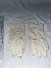 Vtg White Gloves Size Small Wrist Day Length 100 Cotton NWT READ