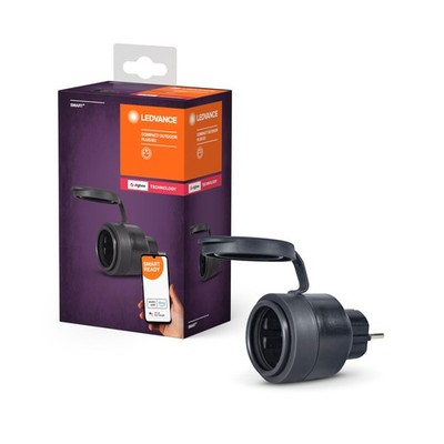 LEDVANCE ZigBee Außensteckdose IP44 3680W 16A 4er-Pack schwarz