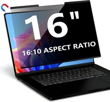16 Inch Magnetic Privacy Screen for Laptops 16:10, Removable Anti-Glare Shield