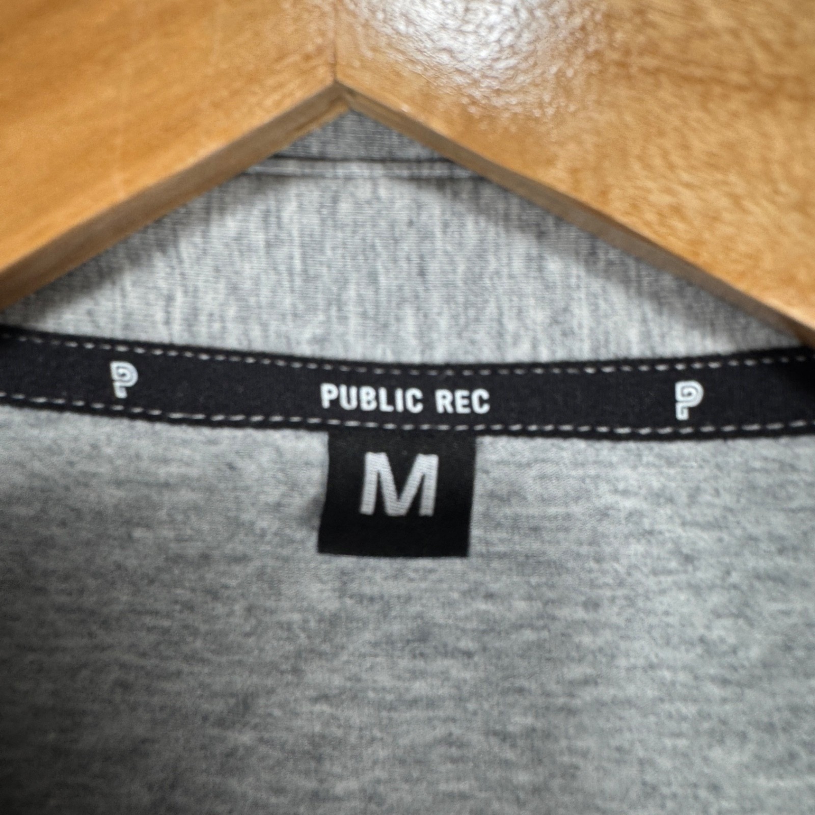 Public Rec Performance Polo Shirt Men Medium Gray Cotton Tencel Stretch Golf