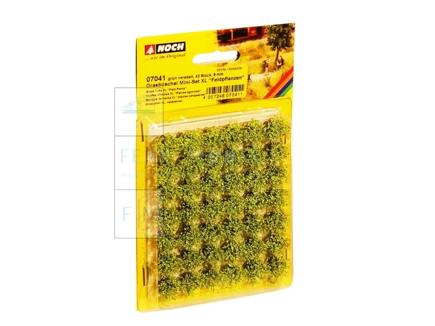 NOCH 07041 - set 42 ciuffi d'erba come in foto. alt. 9mm