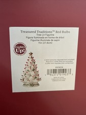 Lenox 893624 Treasured Traditions Holiday Red Bulbs Lit Tree Christmas Ivory