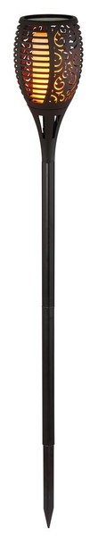 Globo Solarleuchte Kunststoff Schwarz Matt, 54X Led, 97,5 Cm, IP44, Warmweiß, Er-image