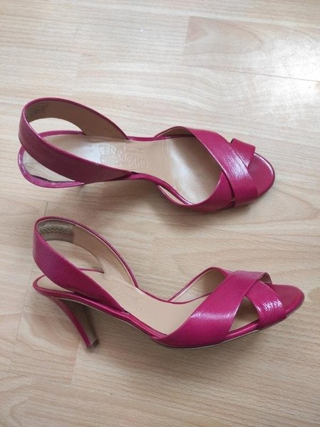 Women Salvatore Ferragamo Heels Pink Leather 40