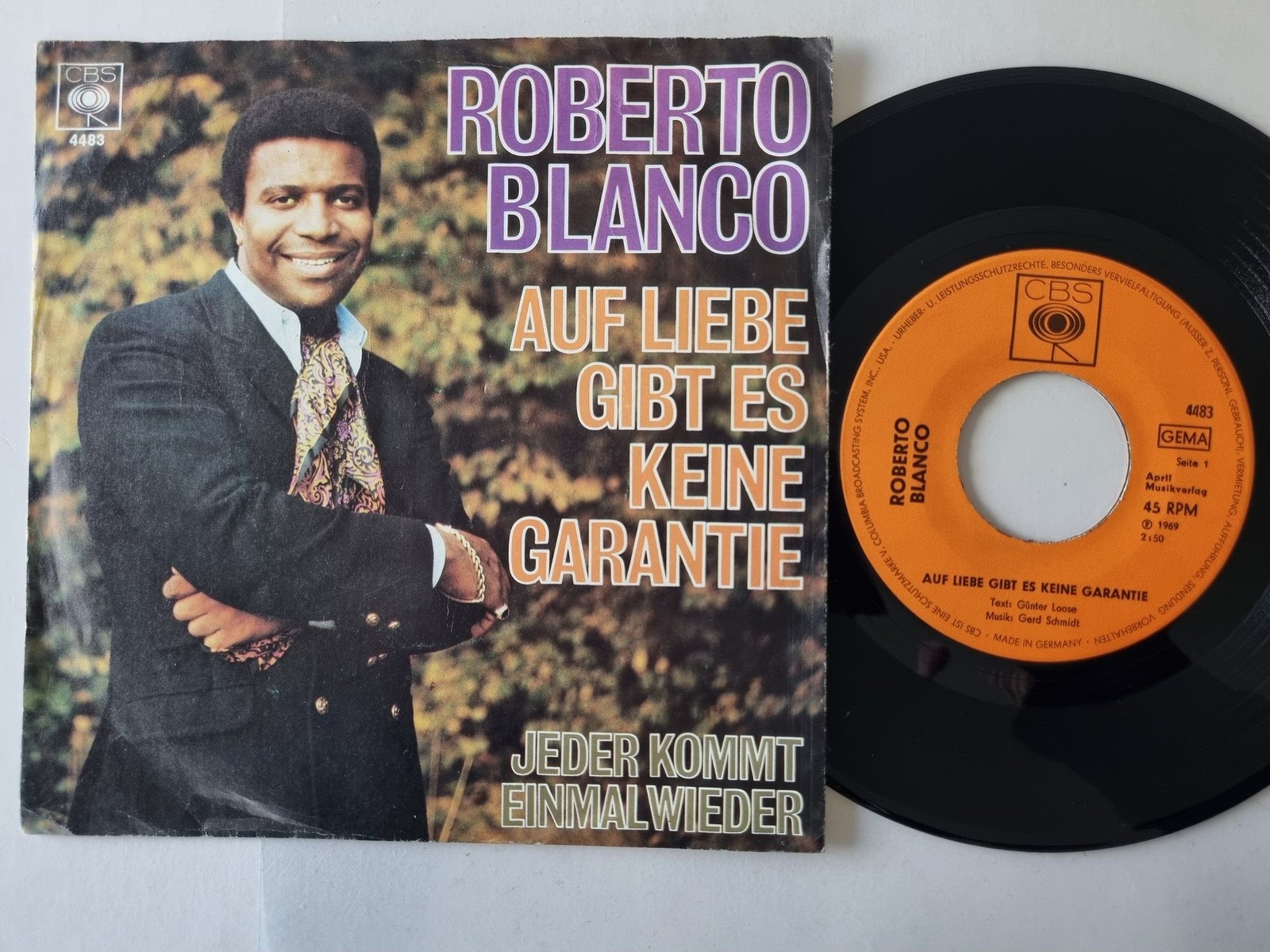 Roberto Blanco - Auf Liebe Gibt Es Keine Garantie 7'' Vinyl Germany