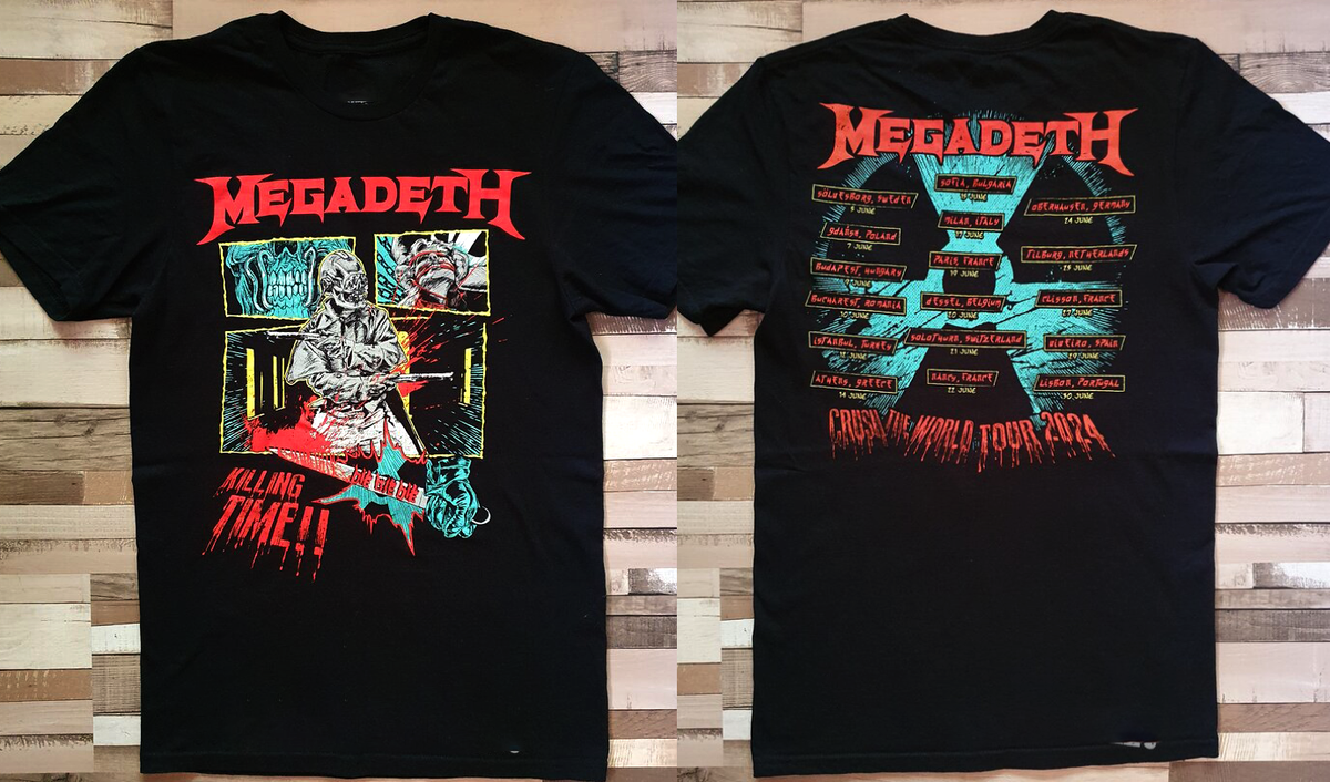 Megadeth Crush the world tour 2024 T-shirt All Size S to 5XL