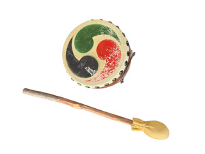 Vintage Japanese Taiko Wadaiko Small Hand Drum Antique Asian Percussion