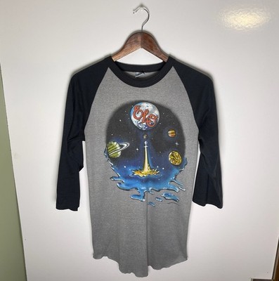 Vtg 80s 1981 ELO Electric Light Orchestra Time Tour Raglan Band T-Shirt Size XL