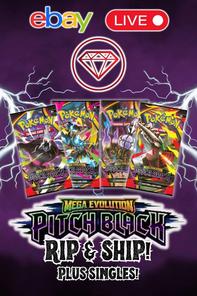 Pokemon Pitch Black! Rip & Ship! Plus Singles! £1 Starts!