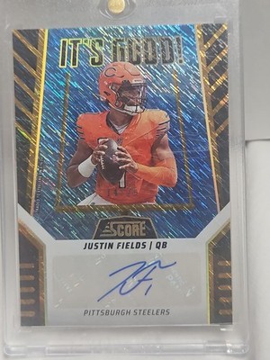 2023-24 Panini Score “IT’S GOOD” Justin Fields Autograph  Numbered Out Of 25
