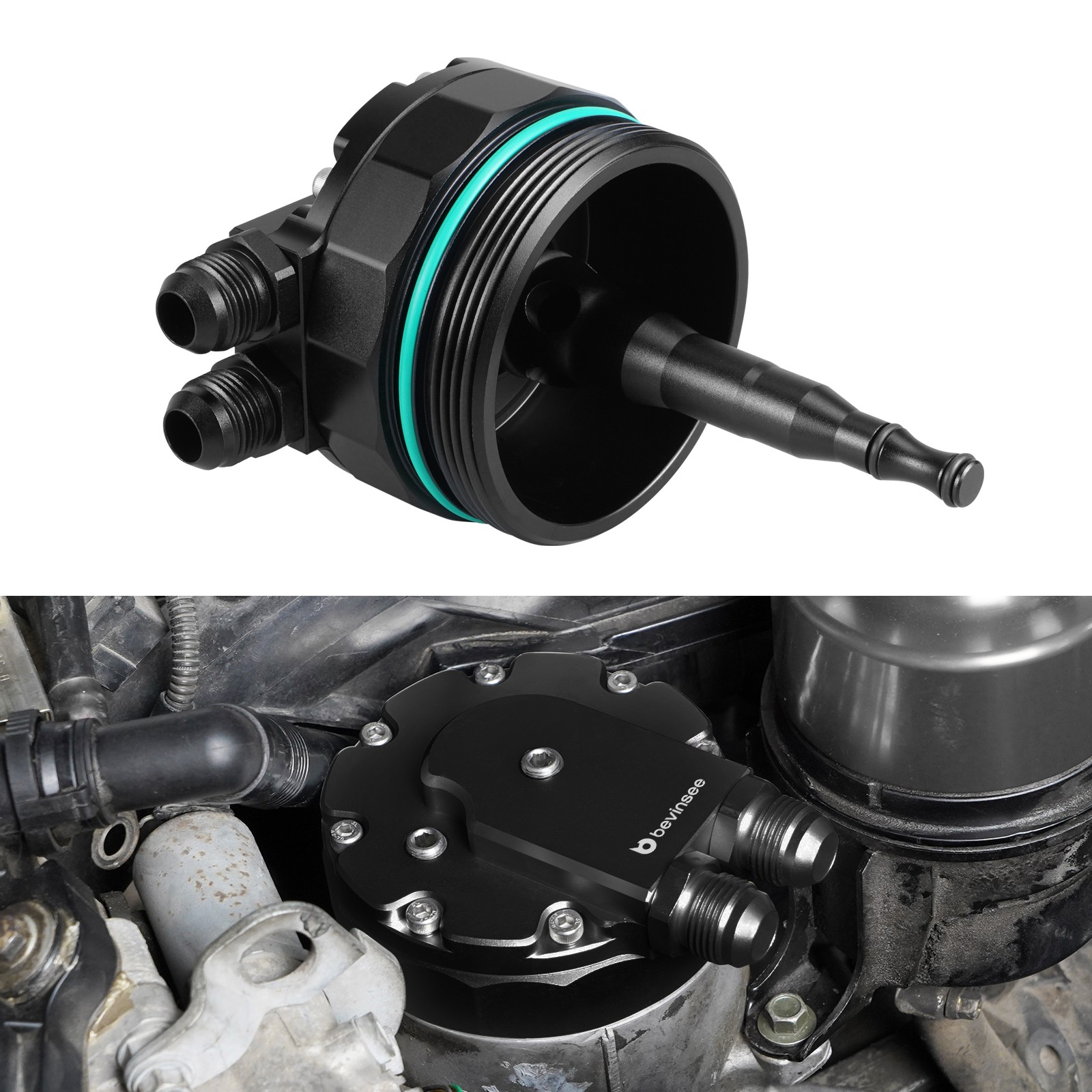 Cap For Oil Cooler Adapter 1/8" Npt An10 Fittings For Bmw M52 M54 M56