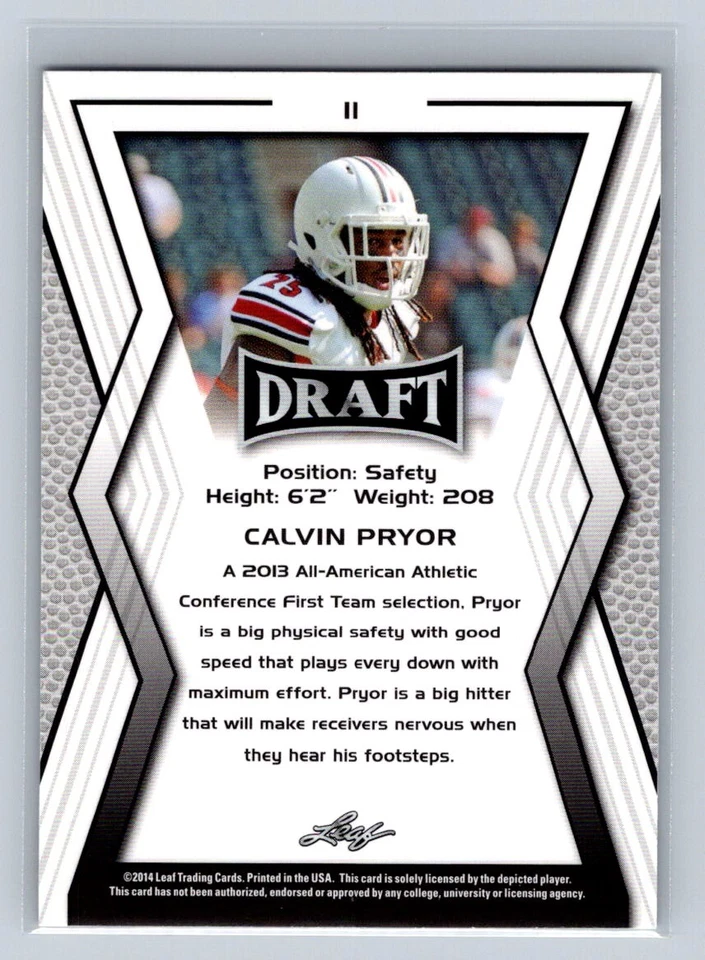 2014 Leaf Draft #11 Calvin Pryor Louisville Cardinals - Image 2 of 2