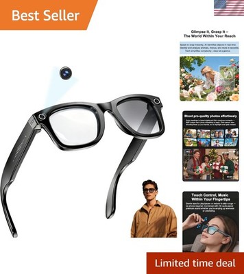 Capture Life on-the-Go: 4K Smart Glasses with Real-Time Audio & AI Recognition