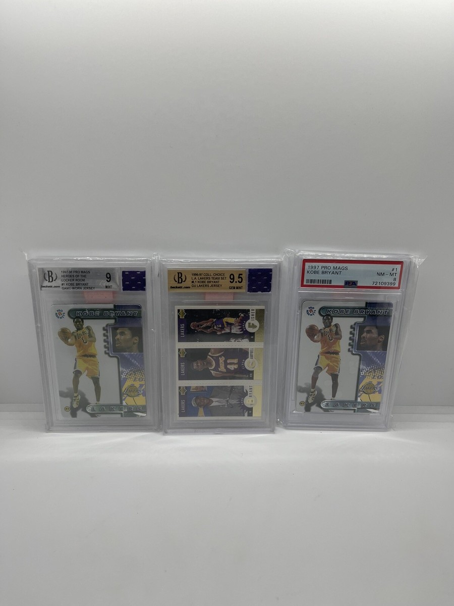 Kobe Bryant Game Worn Patches Graded NM/Mint Card Collection Kobe Bryant Game Worn Patches Graded NM/Mint Card Collection