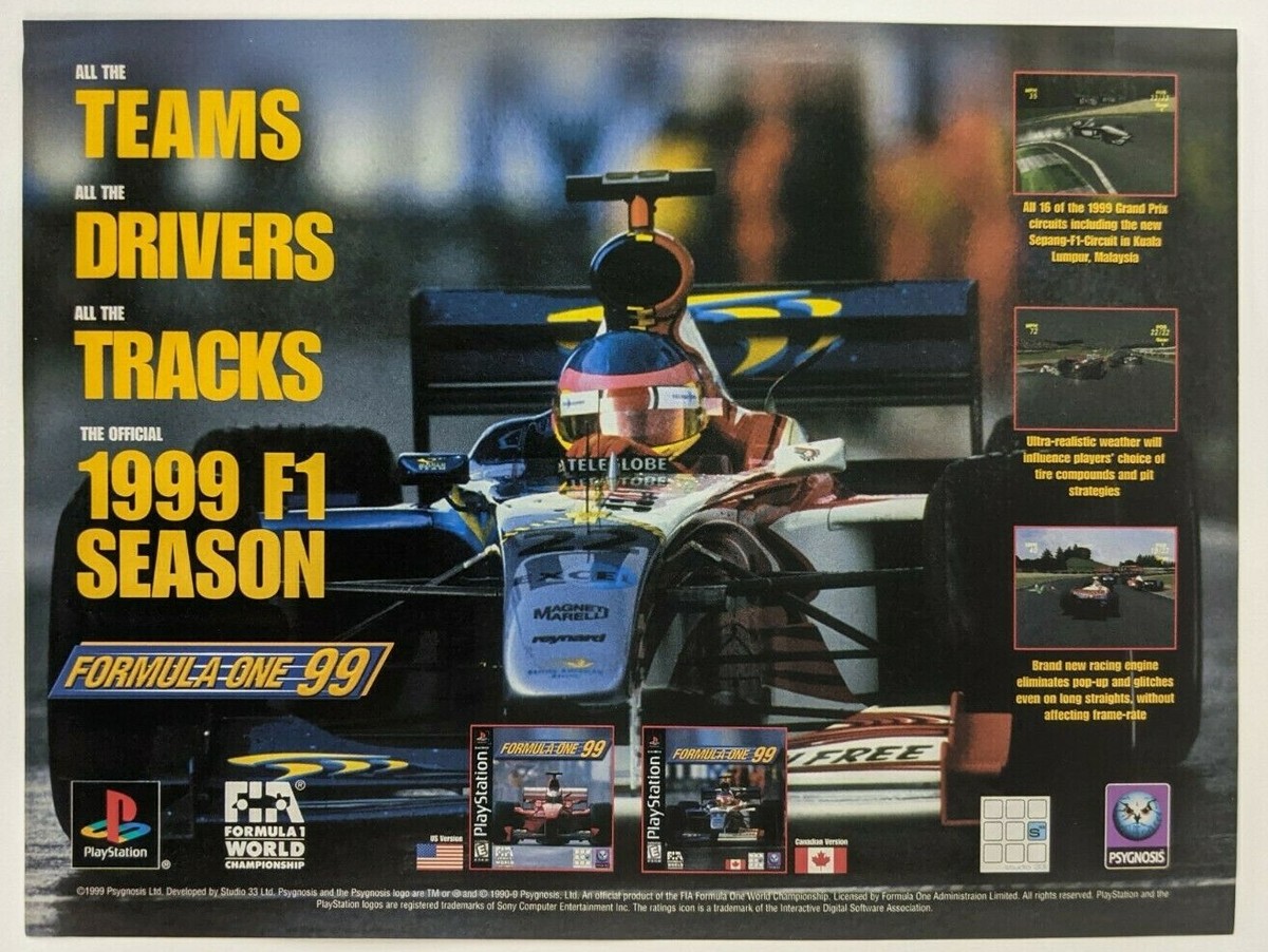 Formula One 99 - F1 1999 - PLAYSTATION Promo - Pal - Rare