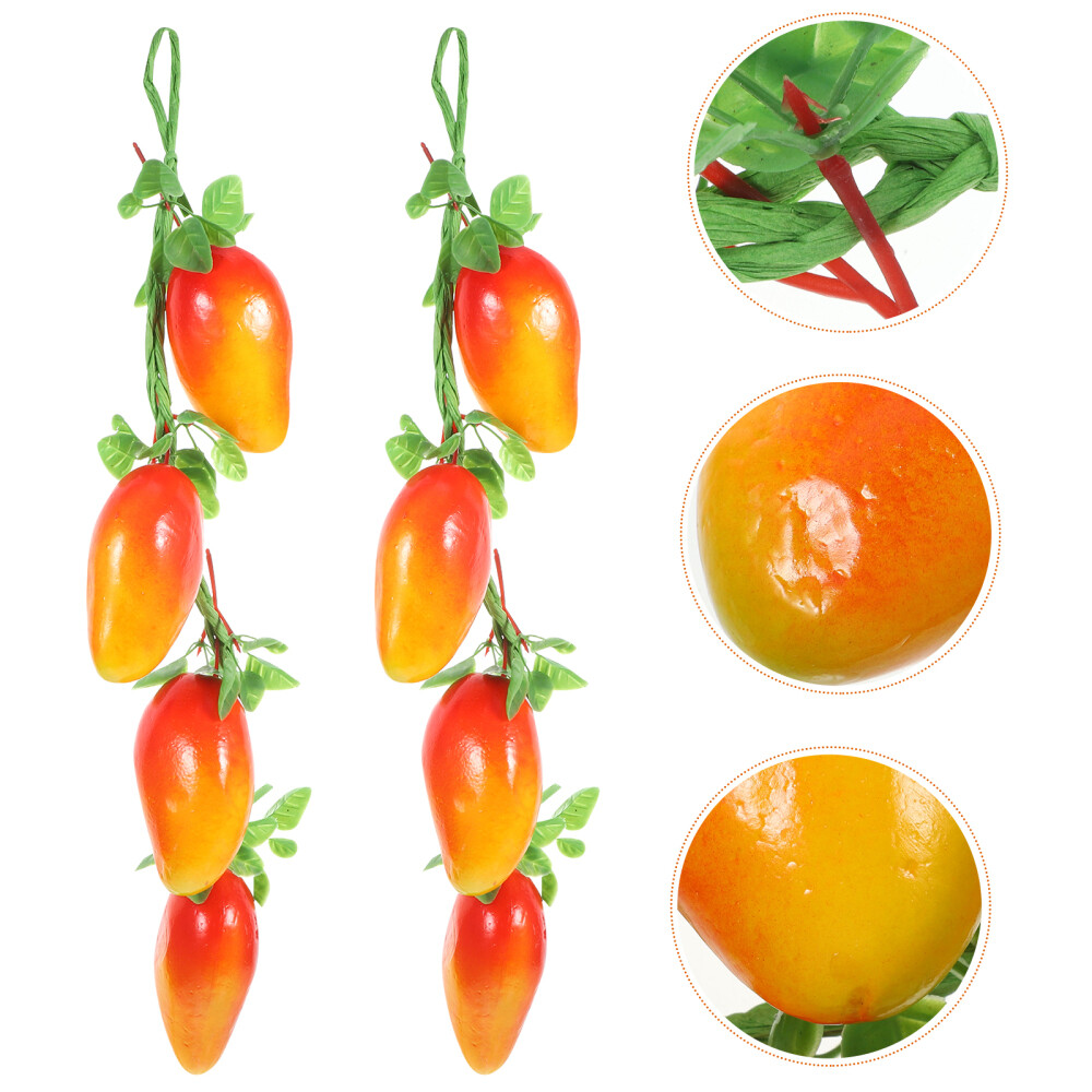 5 Piezas Chile Mango Pieza (Mango) Brochetas Colgantes Verduras Simuladas