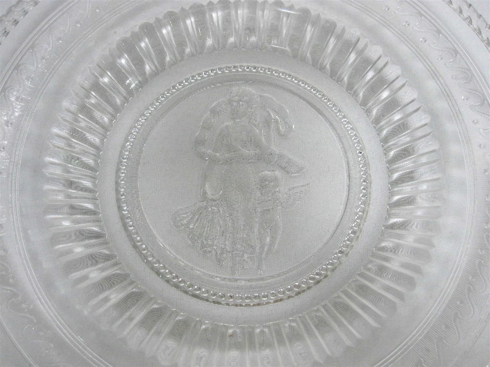 RICHARDS & HARTLEY CUPID AND VENUS TAB HANDLE PLATE ~ ANTIQUE EAPG 10 1/2" - Image 2 of 4