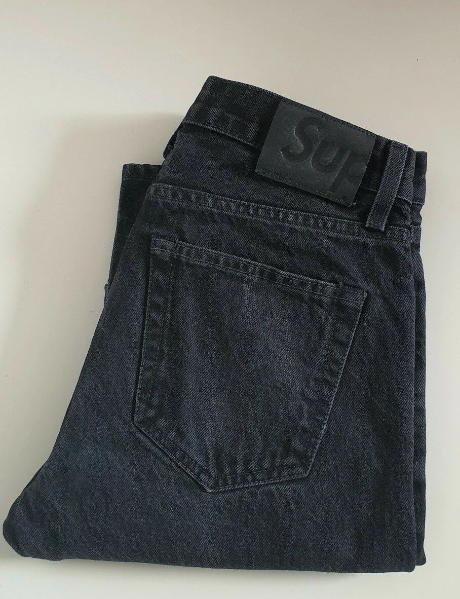 FW16 Supreme Stone washed slim black jeans size 30 W30 L30 | eBay