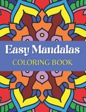 Easy Mandala Coloring Book Large Print Simple for...