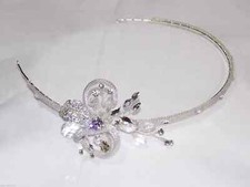 Silver Tone Crystal Tiara Bridesmaid Princess Girl / Wedding Headband Tiara 6375