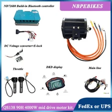 US stock:QS138 90H V3 4000W middrive motor with ND72680 Fardriver controller kit