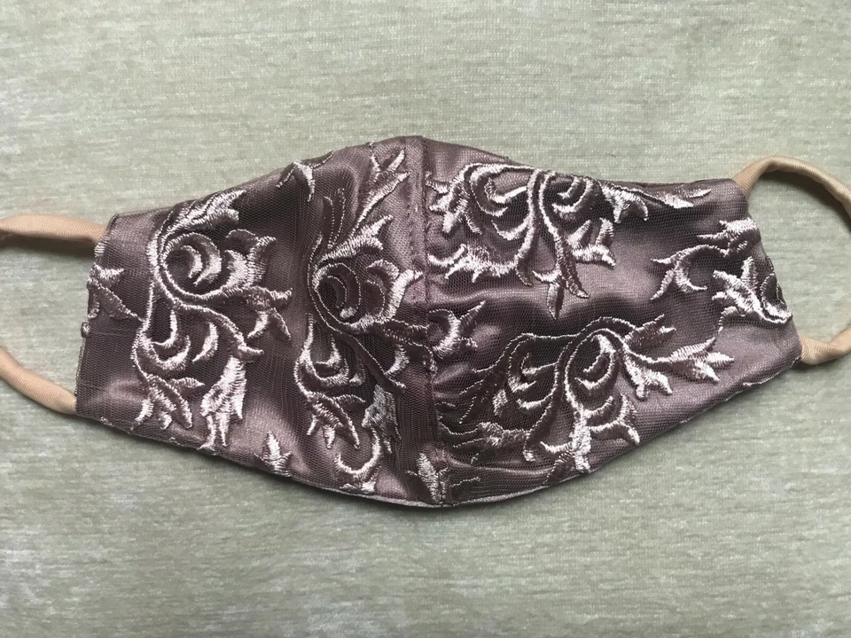 2 Pack Fashionable Lace/Silk Face Mask - Image 3 of 4