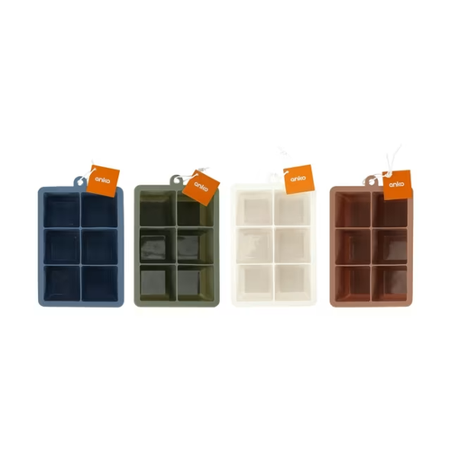 Assorted Giant Ice Cube Tray Silicone 6 Jumbo Size Large Square Mould 1 Piece - Picture 4 of 4