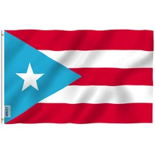Anley Fly Breeze 3x5 Ft Light Blue Puerto Rico Flag Puerto Rican PR Flags