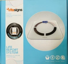 VitaGoods Smart Bluetooth Body Analyzer Scale, VS-3200-W Body Fat % Scale App