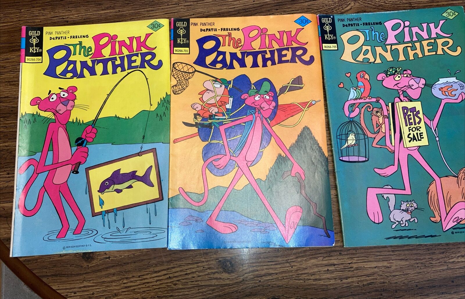 Pink Panther Comic Books Lot Of 3 Issues #40 # 42 # 43 Cartoon Gold Key  Vtg
