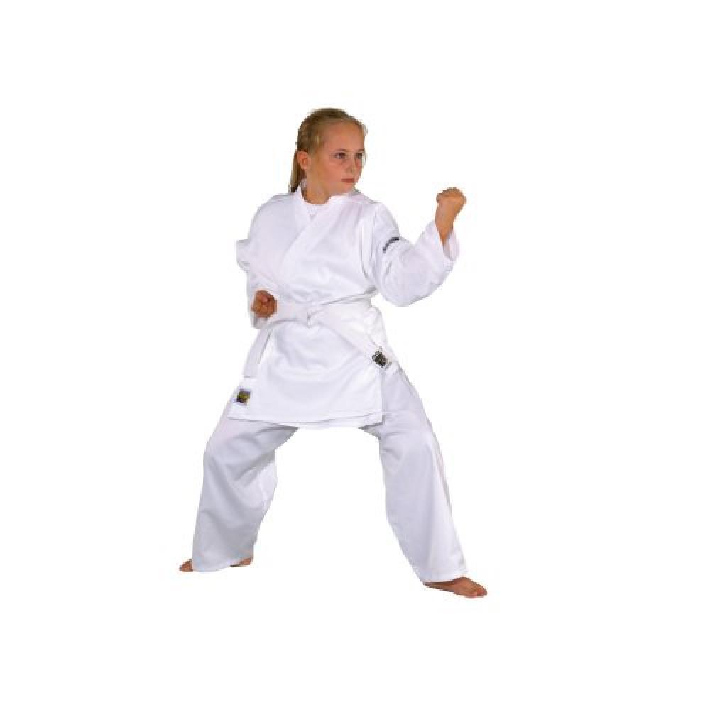 (TG. 100cm) Kwon, Kimono Bambino Karate Basic, Bianco (Weiß), 100cm - NUOVO