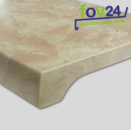 Werzalit Innen Fensterbank Exclusiv Marmor Beige - glatt inkl. Zuschnitt - Bild 3 von 5
