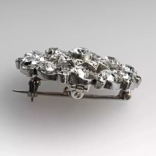 2.50 Ct Round Cut Lab Created Diamond Brooch Wedding Pin 14K White Gold Plated - Picture 2 of 5