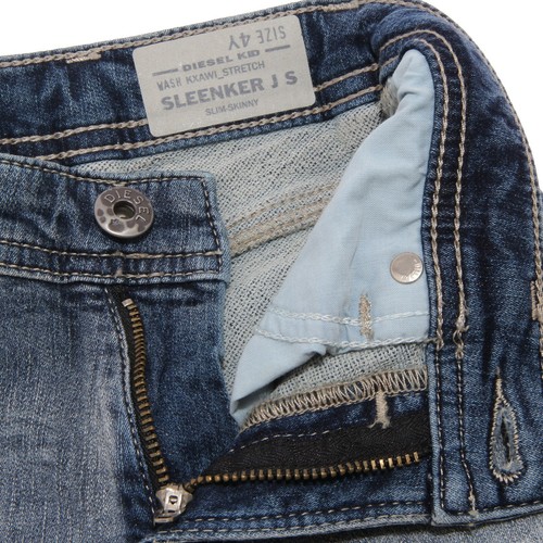 0053W jeans bimbo DIESEL blu denim stretch skinny pant kid - Imagen 3 de 4