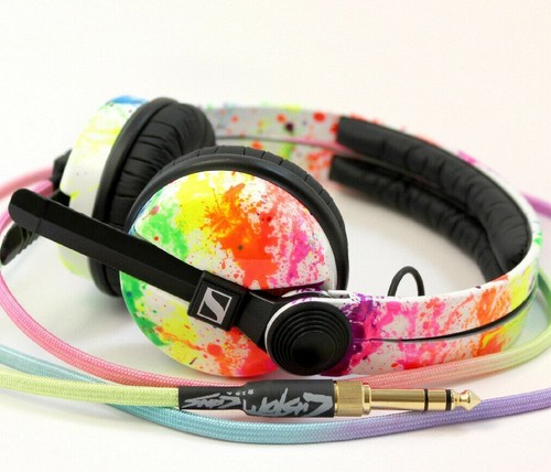 UV RAINBOW Sennheiser HD25 per custom barattoli con brillante bianco o cavo  Arcobaleno | eBay