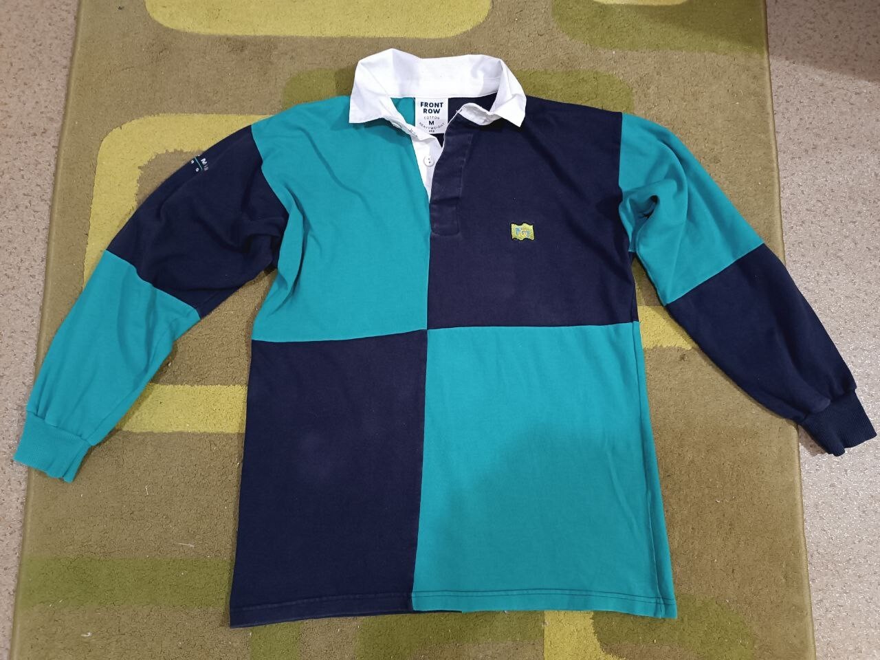 Polo Rugby Uomo Prima Fila Collo Manica Lunga Pesante Tg M