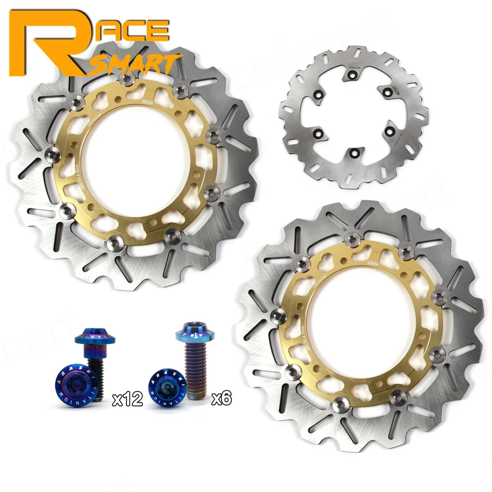 Rotores de freno delanteros traseros con pernos tornillos para Yamaha YZF1000R Thunderace 1996-2000 Foto 2 de 4
