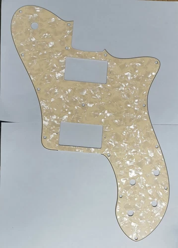 For US 72 Tele Deluxe Reissue Guitar Pickguard With PAF Humbucker, Cream Pearl
