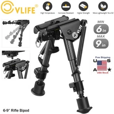 CVLIFE Rifle Bipod, 6-9 Inches Adjustable Super Duty Tactical Bipod Carbon Fiber