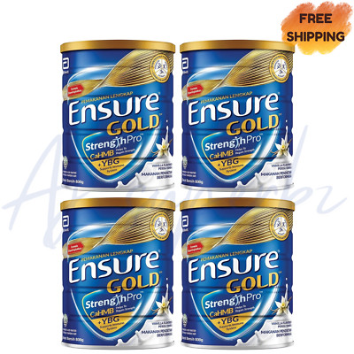 4x Abbott Ensure Gold Vanilla 800g for Middle-Age & Elderly Free Shipping