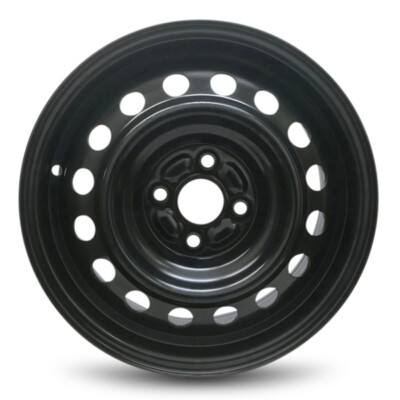 New 15x5.5 inch Wheel for Kia Rio (12-17) Black Painted Steel Rim