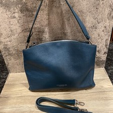 Viola Castellani Handbag Teal Leather Made In Italy Handbag